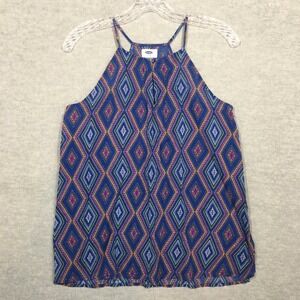 Old Navy Small Lightweight Halter Top Blue Purple High Neck Cold Shoulder Beach